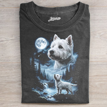 WESTIE HOWLING TO THE MOON S T-SHIRT BT-00200