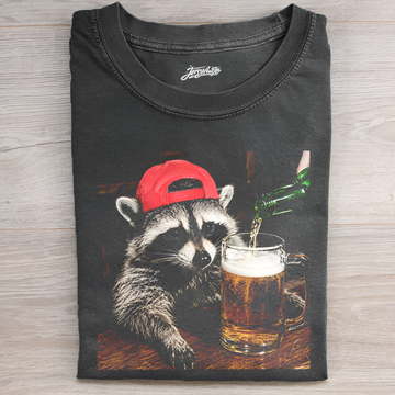 FUNNY RACCOON BEER PATRIOTIC T-SHIRT BT-00203