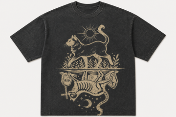 LIFE AND DEATH CAT TAROT VINTAGE TEE AV-00260