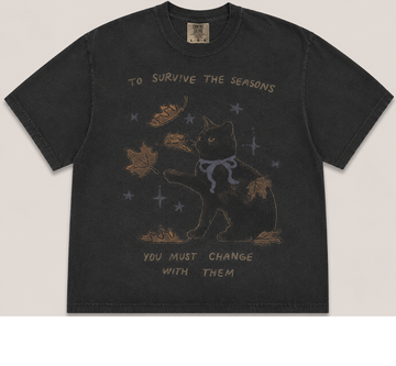 VINTAGE BLACK CAT AUTUMN TEE AV-00237