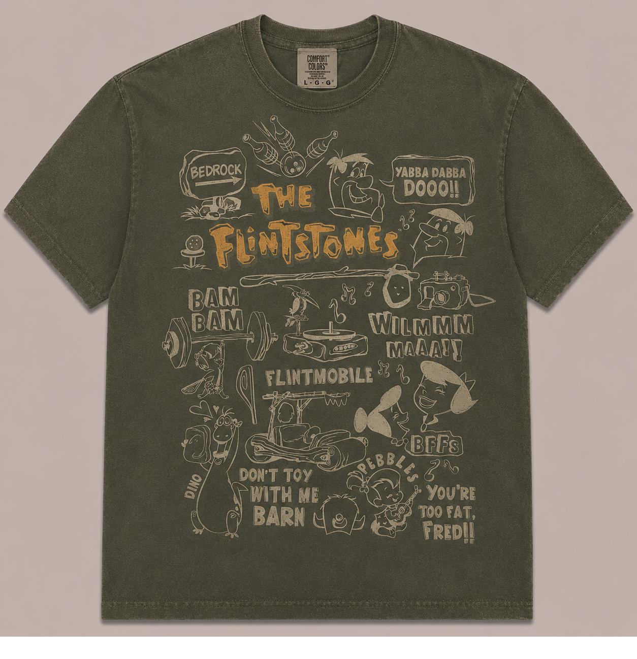 THE FLINTSTONES RETRO VINTAGE GRAPHIC TEE AV-00252