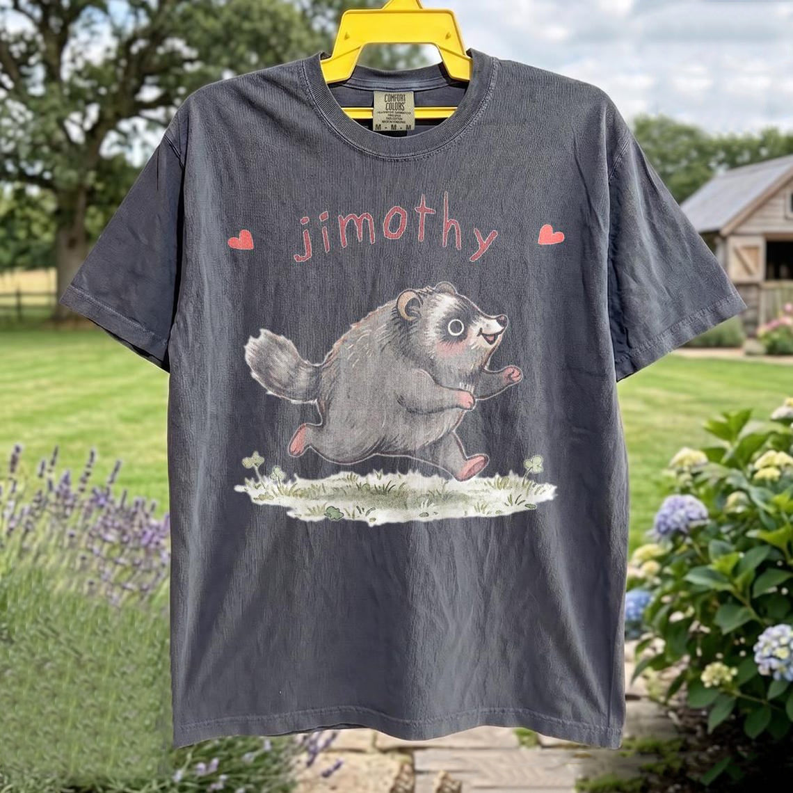 Jimothy Raccoon Ivory Comfort Colors® Shirt, Viral Seattle Raccoon Tee, Short Spine Syndrome Raccoon Apparel, Funny Internet Meme T-Shirt AK-063