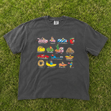 Retro Cars and Trucks Tee, Cute Nostalgic Cartoon T-Shirt, Richard Scarry Busytown Shirt T-Shirt AK-096
