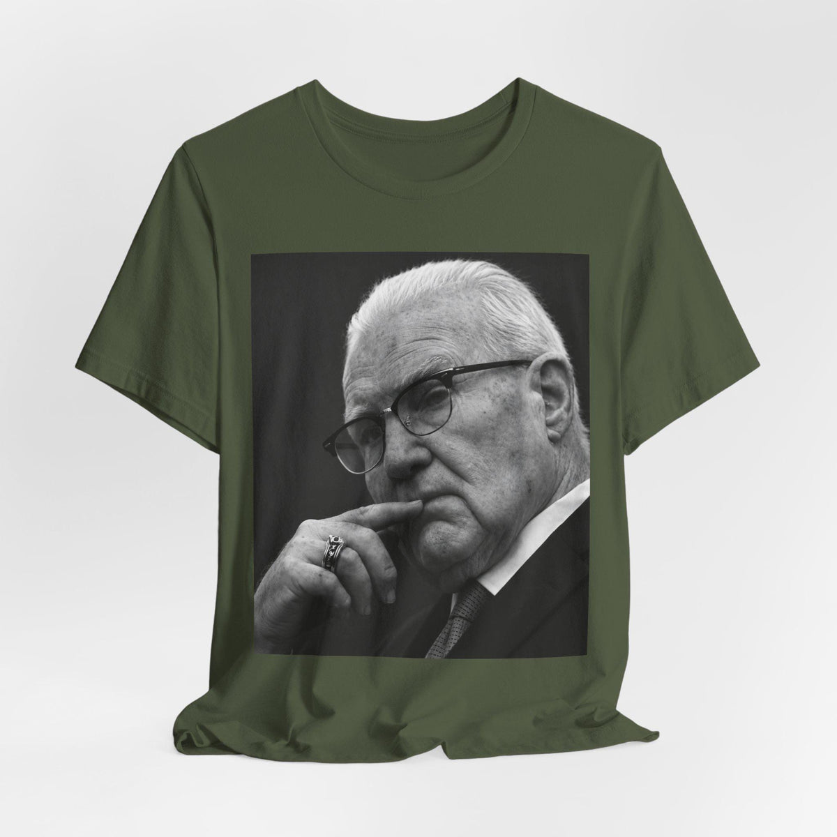 Kevin Reddington Black and White Portrait T-Shirt | Vintage Elderly Man Photo Tee Sarah Holman Son-0314