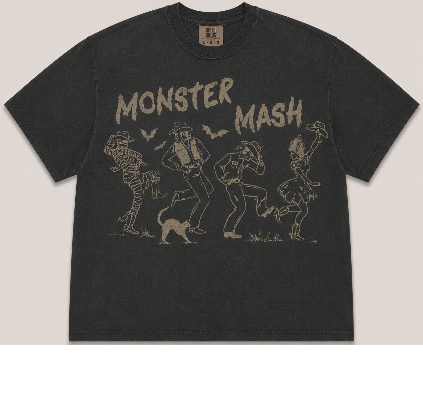 MONSTER MASH HALLOWEEN COWBOY TEE AV-00238