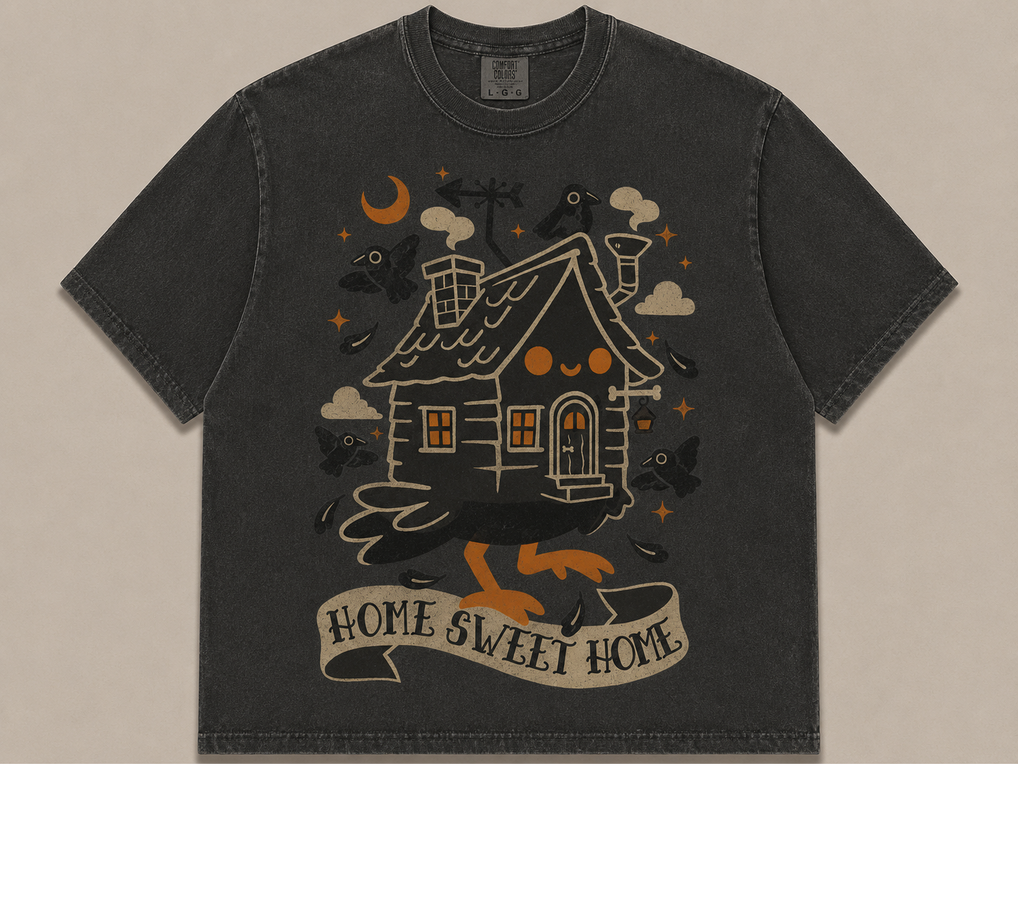 HOME SWEET HOME SPOOKY HOUSE VINTAGE HALLOWEEN TEE AV-00214