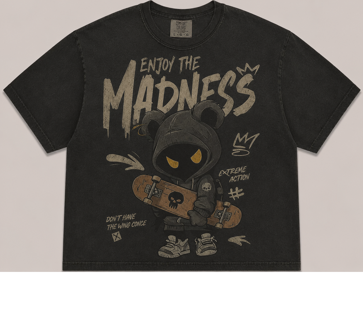 ENJOY THE MADNESS SKATER HOOD VINTAGE TEE AV-00247